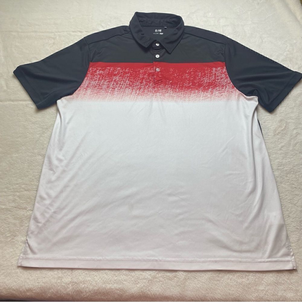 Sligo Short Sleeve Polo Black Red and White Size XL